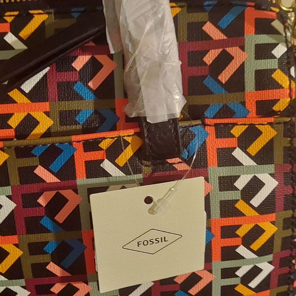 New Multicolored Fossil Bag